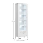 Vitrin 1W1S, fehér, OLJE