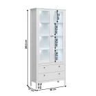 Vitrin 2W2S, fehér, OLJE