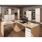 PC asztal, artisan tölgy/fehér, RIOMA TYP 12