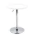 Bárasztal, magasság állítással, króm/fehér, átmérő 60 cm, BRANY 2 NEW