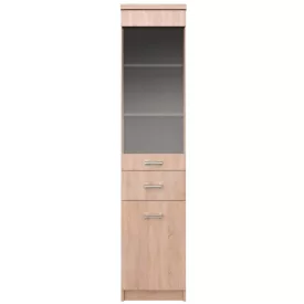 Vitrin 1D1W1S, sonoma tölgy, univerzális,TOPTY TYP 32