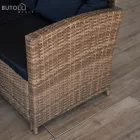 Kerti rattan szett, világosbarna/fekete, MADUL