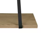 Fali polc, tölgy/fekete, SAGIRA