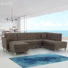 Ülőgarnitúra, szürkésbarna Taupe, balos kivitel, BRIDGET