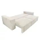 Kihúzható heverő, bézs, HARPERA BIG SOFA