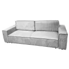 Kihúzható heverő, világosszürke, HARPERA BIG SOFA