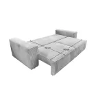 Kihúzható heverő, világosszürke, HARPERA BIG SOFA