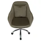 Irodai fotel, szürkésbarna Taupe Velvet anyag/króm, KLIAN