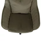 Irodai fotel, szürkésbarna Taupe Velvet anyag/króm, KLIAN