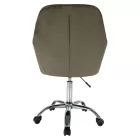 Irodai fotel, szürkésbarna Taupe Velvet anyag/króm, KLIAN
