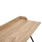 Számítógépasztal, tölgy/fekete, OFIS