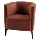Design fotel, terrakotta/fekete, KAPY