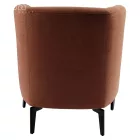 Design fotel, terrakotta/fekete, KAPY