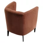Design fotel, terrakotta/fekete, KAPY