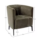 Design fotel, zöld/fekete, KAPY