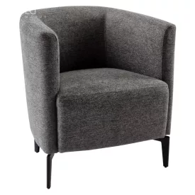 Design fotel, szürke/fekete, KAPY