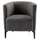 Design fotel, szürke/fekete, KAPY