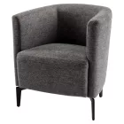 Design fotel, szürke/fekete, KAPY