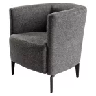 Design fotel, szürke/fekete, KAPY