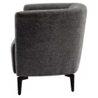 Design fotel, szürke/fekete, KAPY