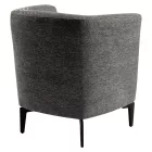 Design fotel, szürke/fekete, KAPY