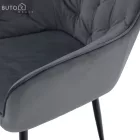 Design fotel, szürke Velvet szövet, VERIO