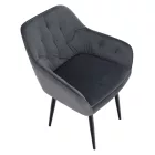 Design fotel, szürke Velvet szövet, VERIO