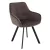 Design fotel, szürkésbarna Velvet/fekete, PETIN