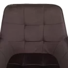 Design fotel, szürkésbarna Velvet/fekete, PETIN