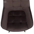 Design fotel, szürkésbarna Velvet/fekete, PETIN
