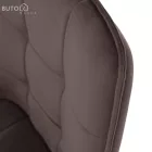 Design fotel, szürkésbarna Velvet/fekete, PETIN