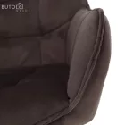 Design fotel, szürkésbarna Velvet/fekete, PETIN