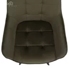 Design fotel, zöld Velvet/fekete, PETIN
