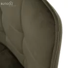 Design fotel, zöld Velvet/fekete, PETIN