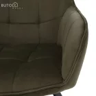 Design fotel, zöld Velvet/fekete, PETIN
