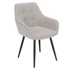 Design fotel, bézs/fekete, MARKEN