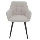 Design fotel, bézs/fekete, MARKEN