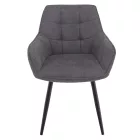 Design fotel, szürke/fekete, MARKEN