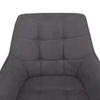 Design fotel, szürke/fekete, MARKEN