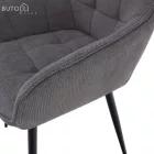 Design fotel, szürke/fekete, MARKEN