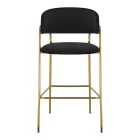 Design bárszék, fekete Velvet szövet/gold króm arany, DASMIN TYP 2