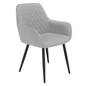Design fotel, világosszürke/fekete, OSKOR