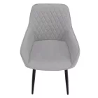 Design fotel, világosszürke/fekete, OSKOR