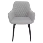 Design fotel, világosszürke/fekete, OSKOR