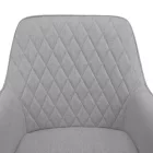 Design fotel, világosszürke/fekete, OSKOR
