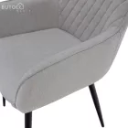 Design fotel, világosszürke/fekete, OSKOR
