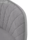 Design fotel, világosszürke/fekete, OSKOR