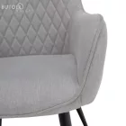Design fotel, világosszürke/fekete, OSKOR