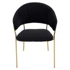 Design étkezőszék, fekete Velvet szövet/gold króm arany, DASMIN TYP 1