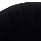 Design étkezőszék, fekete Velvet szövet/gold króm arany, DASMIN TYP 1